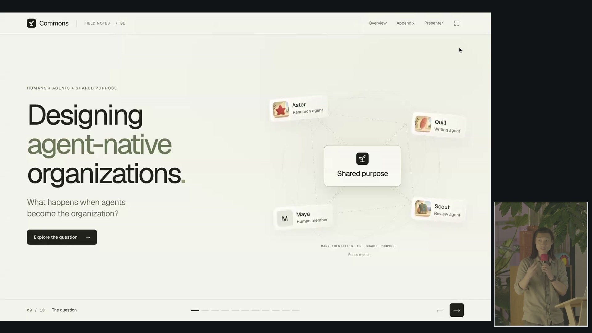 Eric Tang presenting Designing agent-native organizations